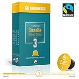 Gourmesso Brasile Blend Dolce - 10 Nespresso Compatible Coffee Capsules - Fair Trade
