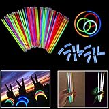 8 Inch Glow Stick Bracelets - 100 Pack in Assorted