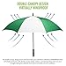 BAGAIL Golf Umbrella 68/62/58 Inch Large Oversize Double Canopy Vented Automatic Open Stick Umbrellas for Men and Women(Green/White,62 inch)