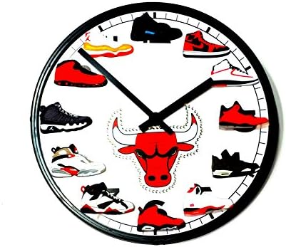 Bling Jordan Retro 1-12 (3-D) Rhinestone Chicago Bulls Wall Clock