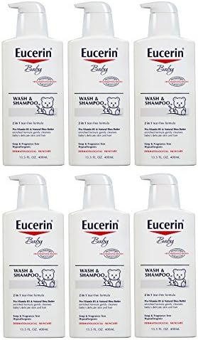 Eucerin Baby Wash and Shampoo 13.5 Fluid Ounce (6 pack)