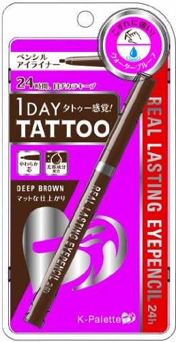 Cuore K-Palette - 1 Day Tattoo Real Lasting Eyepencil 24H 0.018oz/0.5g (DB01 Deep Brown) by Cuore
