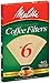 Melitta #6 Cone Coffee Filters, Unbleached Natural Brown, 40 Count (Pack of 6) 240 Total Filters Count - Packaging May Vary