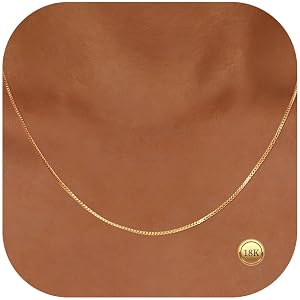 Surart 18K Gold Necklace for Women, Gold Chain Necklace Dainty Jewelry Gift