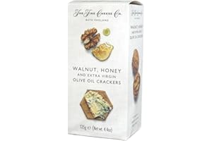 The Fine Cheese Co. Walnut Honey & Extra Virgin Olive Oil Flavored Crackers | British Artisan Snack | Imported from England | 4.4 ounce