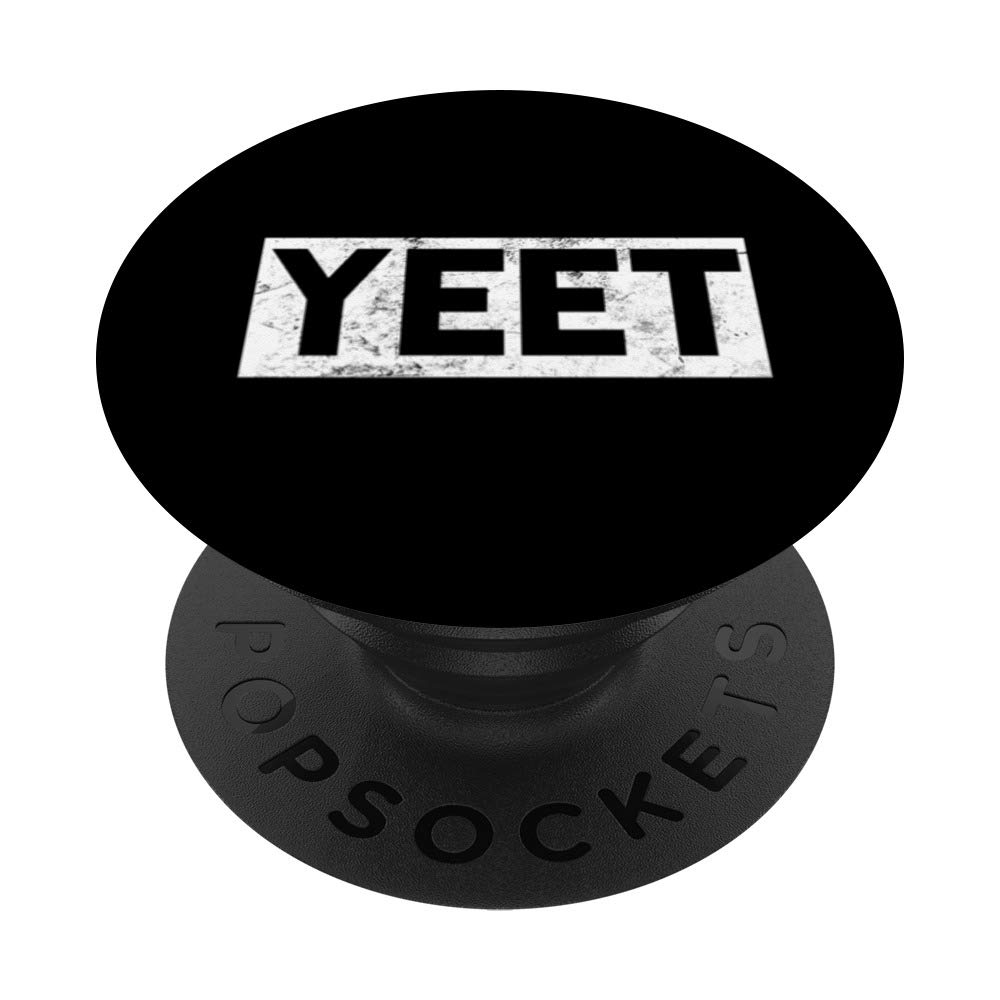 YEET White and Black Cool Grip Women Girls Boys Youth Men PopSockets PopGrip: Swappable Grip for Phones & Tablets