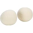 WOOLITE Reusable Wool Laundry Dryer Balls, Cuts Drying Time in Half, Natural Fabric Softener, Reduces Clothing Wrinkles, Eco-Friendly, Money Saver, 2-Pack