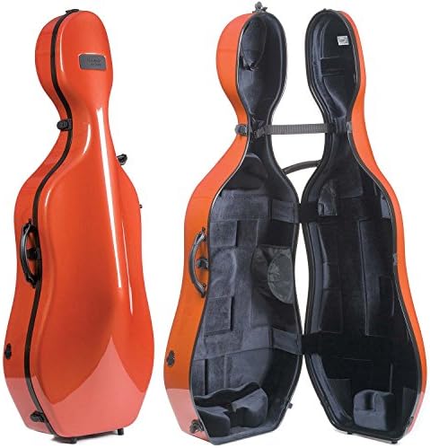 BAMFrance New Tech 1002N 4/4 Cello Case with Terracotta Exterior & Black Interior