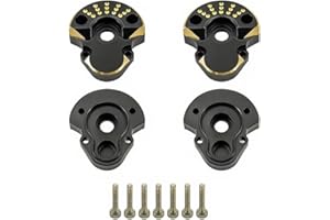 FSDKEDUF 44g 2PCS Black Coating Brass Outer Portal Housing Metal for Redcat Ascent-18 Rc Car Upgrade Parts Crawler Accessories 1/18 Scale