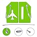 Silicone Luggage Tag with Name ID Card Perfect to Quickly Spot Luggage Suitcase (Plane 2Pcs Green)