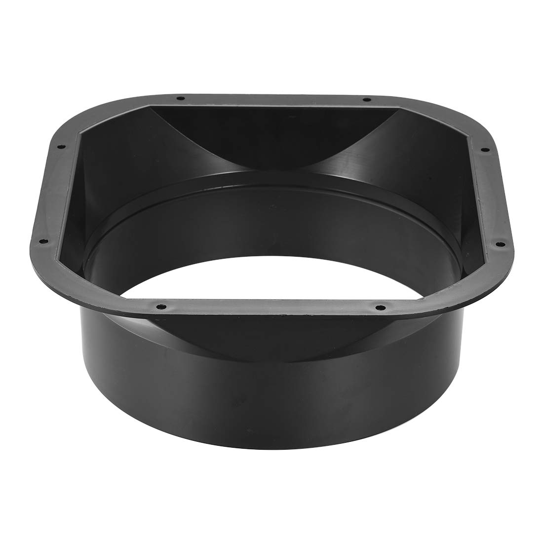 sourcing map Black Duct Connector Square Flange ABS Plastic Air Outlet Inlet Adaptor for 7.87Inch Dia Hose