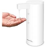 Mamiddle Automatic Soap Dispenser Stainless Steel with Sensor Infrared Soap Dispenser Electric IPX5 Waterproof USB-C Charging Motion Sensor for Kitchen & Bathroom (White)