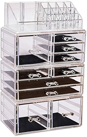 Sooyee Organizador de maquillaje apilable 3 cajones de almacenamiento