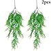 Outgeek Artificial Hanging Plants, 2PCS Artificial Green Ivy Vine Artificial Shrubs Hanging Vine Plant for Home Garden Outdoor Wall Decoration