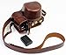 MINICO Full Protection Bottom Opening Version Protective PU Leather Camera Case Bag with Tripod Design Compatible For Sony ILCE6000 a6000 with 16-50 mm lens Dark Brown