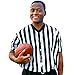 Crown Sporting Goods Men's Official Striped Referee/Umpire V-Neck Jersey