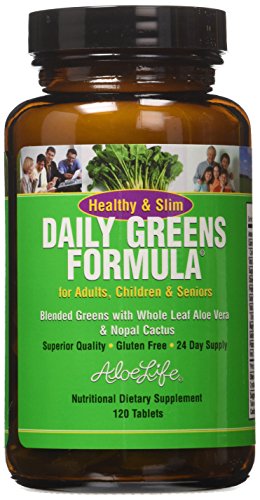 Aloe Life Healthy and Slim Daily Greens Tablets, 120 Count Aloe Life Healthy and Slim Daily Greens Tablets, 120 Count