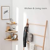 Gieanoo 9 Inch Solid Oak Corner Shelf Wall Mount Floating Shelf view 7