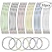 30pcs Colored Stainless Steel Wire Keychains 1.5mm 5.9 inches Aircraft Cable Key Ring Loops for Hanging Luggage Tags Or ID Tags Keepers