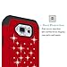 S6 Active Case, Galaxy S6 Active Case, EC Studded Rhinestone Crystal Bling Case, Hybrid Armor Dual Layer Shockproof Case Cover for Samsung Galaxy S6 Active (Bling-Red)