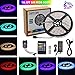 Music Led Strip Light, HOUHUI Light Music Sound Activated 16.4Ft 5050 RGB Color Changing LED Strip Kit with 20-Key Remote, Flexible Strip Lights with Music Sound Sense & 12V Power Supply