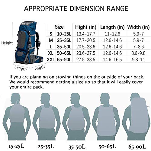 image for Frelaxy Hi-Visibility Backpack Rain Cover 100% Waterproof Upgraded Ult