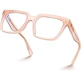VISOONE Rectangle TR90 Blue Light Blocking Glasses Computer Eyewear with Preppy Look for Women and Men Cougar