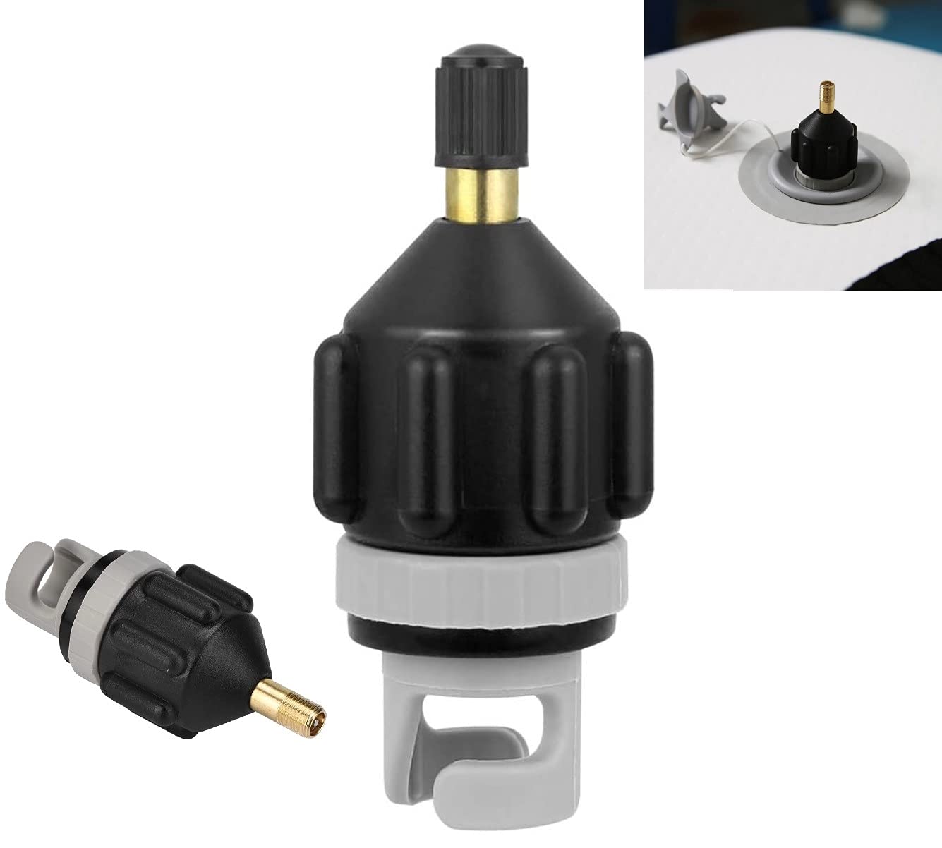 JGR SELECT Canoe Valve Adapter - Valve Converter for Air Pump - Adapter Accessory for Inflating Canoe, Sup, Paddle Board, Inflatable Boat, Kayak