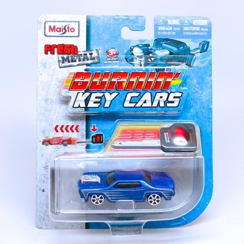Burnin' Key Cars Rosewood (Blue) Maisto Fresh Metal Car with Classic Key Launcher