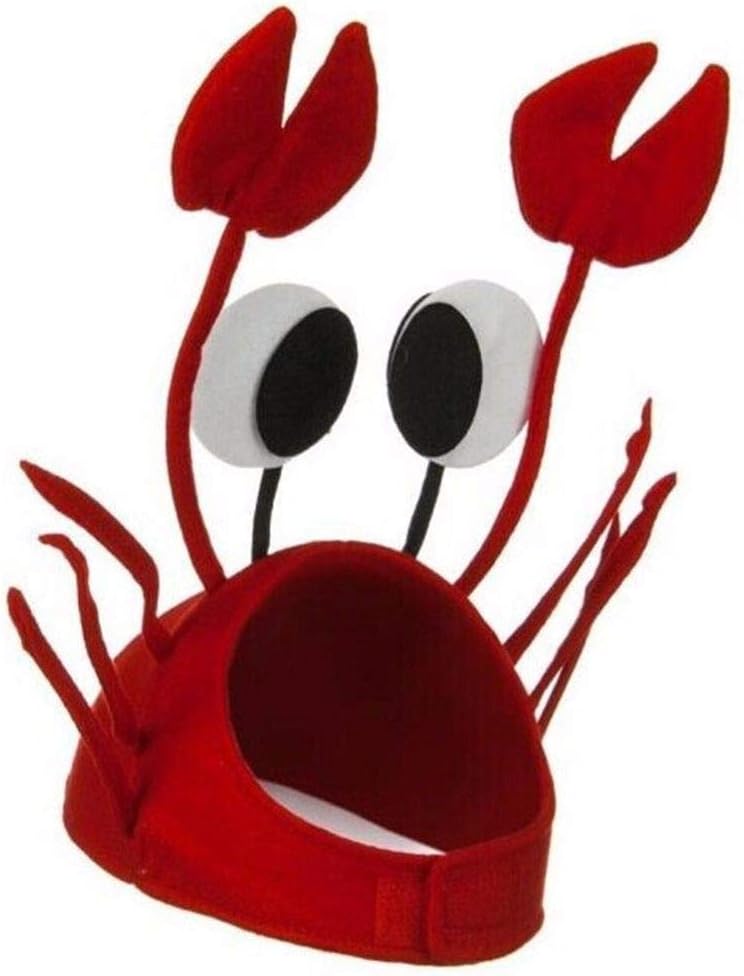 ASSUN Crab Hat Party Cap Costume Fancy Hat Seafood Lobster Cap Party Accessories: Toys & Games