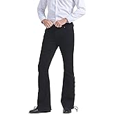 Wbestwind 70s Disco Pants for Men Relaxed Stretch 60s 70sBell Bottom Fit Comfort Flared Retro Leg Denim Vintage Jeans