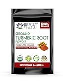 Blue Lily Organics Turmeric Root (Curcumin) Powder 8 oz - RAW, 100% Pure, Certified Organic, Non-GMO.