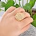 Mytys Gold Cocktail Ring Fishnet Cubic Zirconia Womens Fashion Rings