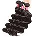 KLAIYI Hair Malaysian Body Wave Hair 3 Bundles Good Quality Grade 6A Raw Virgin Hair Weave Human Hair Extensions Natural Hair Color 95-100g/pc (8 10 12Inch )