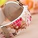 Suppion Women Silicone Printed Flower Causal Quartz Wrist Watches Hot Pink