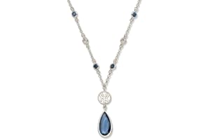 LOGOART MLB New York Yankees Crystal Logo Necklace