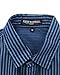 JoJoJoy Men's Casual Long Sleeve Brushed Striped Chambray Button Down Shirts Dark Blue