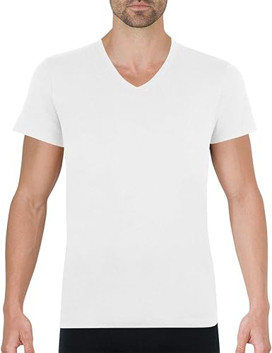 t shirt homme col v