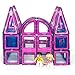 Magnetic Tile Princess Castle Set - 62 Piece Palace Kit with Prince and Princess Toys, Great Toy for Girls, Teach Creativity Building Castles and Ice Palaces, More Fun than Blocks, Pink and Blue Tiles