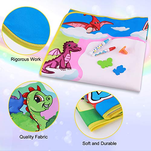 Aywewii Aqua Magic Mat, Large Aqua Magic Doodle Mat Educational Water Drawing Mat for Kids, Kids Painting Writing Doodle Board Toy for Age 1 2 3 4 5 6 7 8 9 10 Year Old Girls Boys - Thumbnail 5
