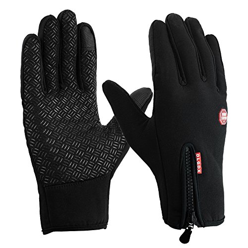 Prodigen Outdoor Winter Gloves Touchscreen Waterproof Warm Gloves Insulated Thermal Gloves for Cycling,Riding,Driving,Running,Biking Sports for Men&Women(B-XL)