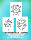 Easy Folk Heart Art Designs Handmade Free Style Naive Primitive Child like Black White Drawings by A by Grace Divine