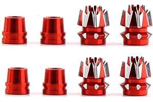 UURCSKY 2 Sets Alloy M3 Size 3mm Transmitter 3D Stick Ends for Futaba/Spektrum DX7 FrSky Taranis X9 X7 RadioLink RC Multicopter Quadcopter(Red)