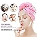 3 Pack Microfiber Hair Towel Wrap BEoffer Super Absorbent Twist Turban Fast Drying Hair Caps with Buttons Bath Loop Fasten Salon Dry Hair Hat Pink Blue Purple