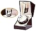 [New Arrival] Love Nest Handmade Double 2pcs Watches Watch Winder with Quiet Mabuchi Motor（Power Included）