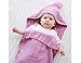 XMWEALTHY Newborn Baby Wrap Swaddle Blanket Knit Sleeping Bag Sleep Sack Stroller Wrap for Baby(Pink) (0-6 Month)