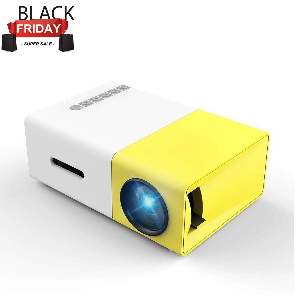 Mini Projector, Meer YG300 Portable Pico Full Color LED LCD Video Projector for Children Present, Video TV Movie, Party Game, Outdoor Entertainment with HDMI USB AV Interfaces and Remote Control