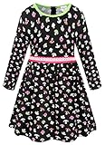 Lynlla Kids Girls Pleated Dress Graphic Pattern Printed