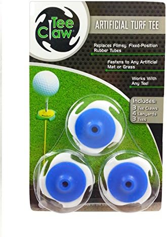 Tee Claw Golf Training Aid Kit, Artificial Turf Tee Holder and Training Aid (Blue/White)