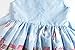 Sharequeen Hometown White Cloud Printing Cap Sleeve Cotton Girls Dress Light Blue Color Flower Neck